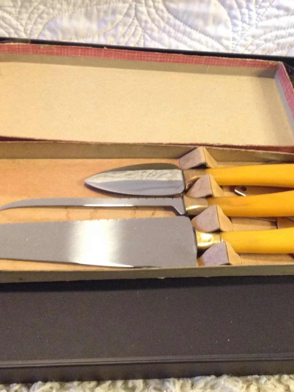 VTG Washington Forge 3pc Cheese Carving Set w/Markers Barware Entertaining MCM